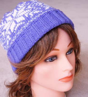 Purple Snowflake Hat